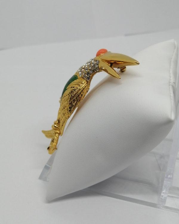 Broche Toucan avec émail guilloché, modèle déposé de la Marque Carven. – Image 2