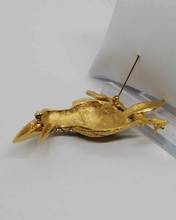 Broche Toucan avec émail guilloché, modèle déposé de la Marque Carven. – Image 3