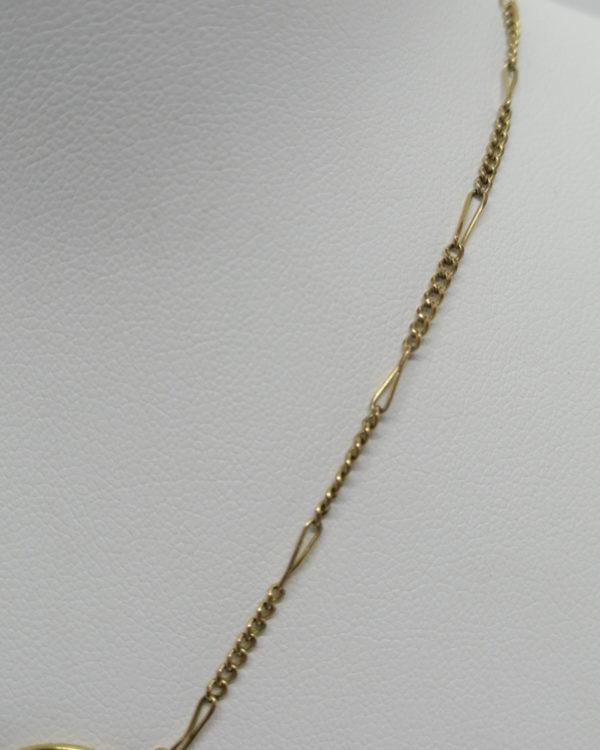 Collier en plaqué or, motif de Gui, marque FIX, Art Nouveau vers 1900. – Image 4