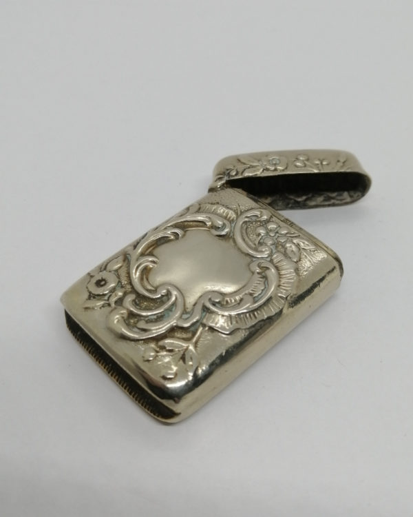 Pyrogène en métal argenté, décor rocaille et époque Art Nouveau vers 1900. – Image 3