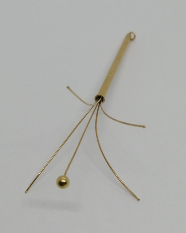 Touilleur à champagne en or, façon stylet de poche, vers 1920-30. – Image 5