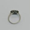Bague argent, de forme géométrique, pavage de saphir blanc, Art Déco. – Image 3
