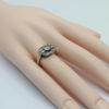 Bague argent, de forme géométrique, pavage de saphir blanc, Art Déco. – Image 5