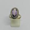 Bague argent, améthyste et marcasites naturelles, vers 1920.