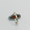 Bague argent, forme marquise, cabochon de corail, sertie de marcasites, vers 1925. – Image 3