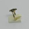 Bague argent/vermeil, pierre rouge et demi-perles d'imitation, vers 1900. – Image 2