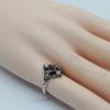 Bague argent/vermeil, pierre rouge et demi-perles d'imitation, vers 1900. – Image 4