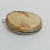Broche/pendentif argent, camée portrait de femme aux bijoux, 1930-40. – Image 2