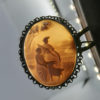 Broche argent/vermeil rosé, camée représentant une scène champêtre et romantique, vers 1900. – Image 6