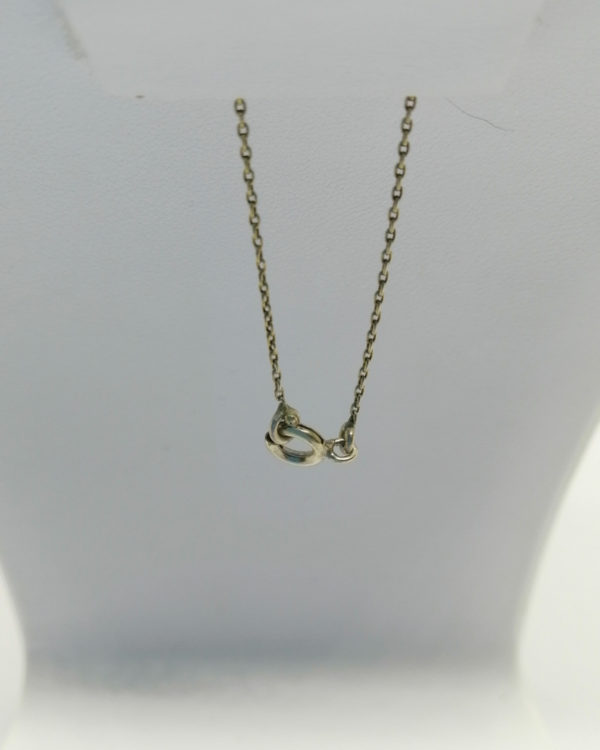 Collier argent vermeil, avec pendants filigranés, perles mabé et émail bleu guilloché, vers 1900. – Image 6