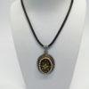 Pendentif argent/vermeil, émaux de Bressan, cassolette ouvrante, vers 1920.