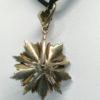 Pendentif argent vermeil, verre taillé et facetté, fin 19ième siècle. – Image 5