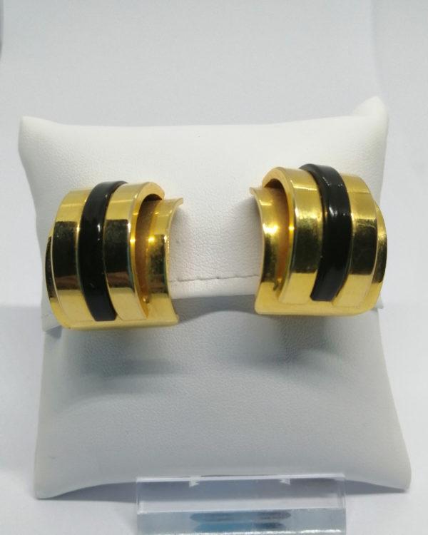 Boucles d'oreilles, clip, gros modèle période Tank, vers 1940-50.