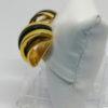 Boucles d'oreilles, clip, gros modèle période Tank, vers 1940-50. – Image 2