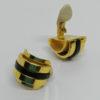 Boucles d'oreilles, clip, gros modèle période Tank, vers 1940-50. – Image 3