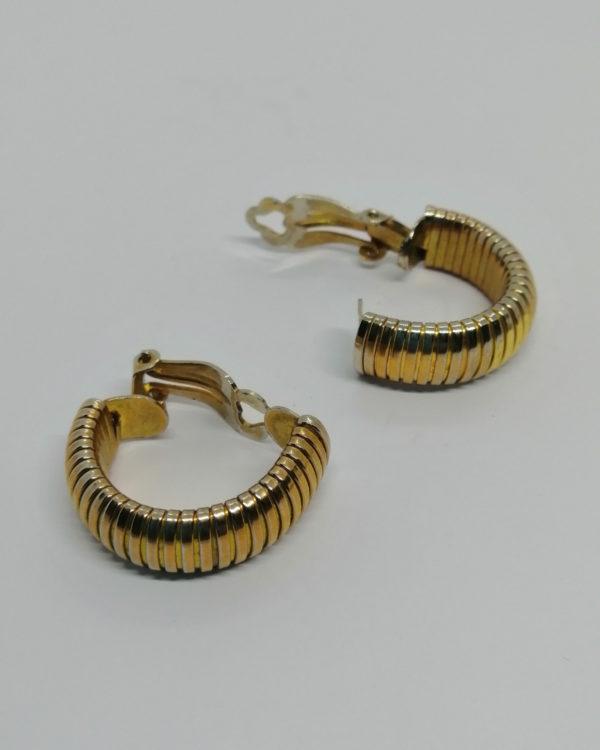 Boucles d'oreilles, clip, modèle façon tubogaz, vers 1940-50. – Image 3