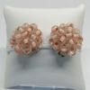 Boucles d'oreilles, clip, morceaux de verre couleur rosé, 1930-40.