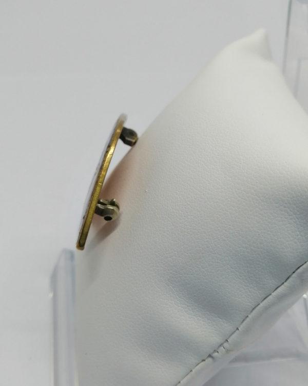 Broche, travail d'émail guilloché et cloisonné, époque Art Déco. – Image 3