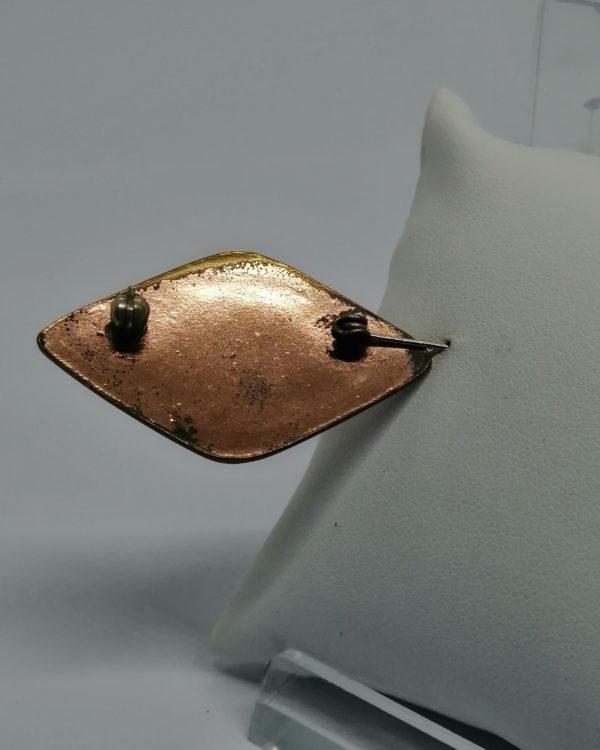 Broche, travail d'émail guilloché et cloisonné, époque Art Déco. – Image 4