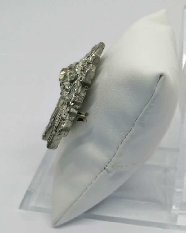 Broche, pavage strass blanc, modèle typique de l'Art Déco, vers 1930. – Image 3