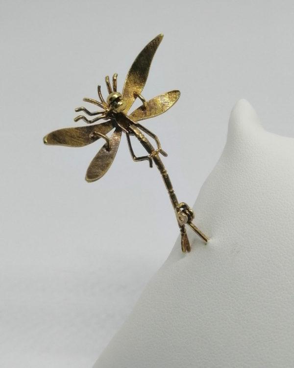 Broche, plaqué or, libellule, vers 1930-40. – Image 4