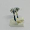 Bague en or gris, sertie de diamants taillés et d'une aigue-marine facettée, vers 1950. – Image 2