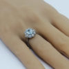 Bague en or gris, sertie de diamants taillés et d'une aigue-marine facettée, vers 1950. – Image 5