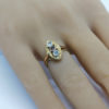 Bague en or jaune, avec roses de diamants et cabochon d'améthyste, 1920. – Image 6