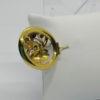 Broche or jaune, motif de marrons en relief et feuillage façon brossé, Art Nouveau, ver 1900. – Image 4