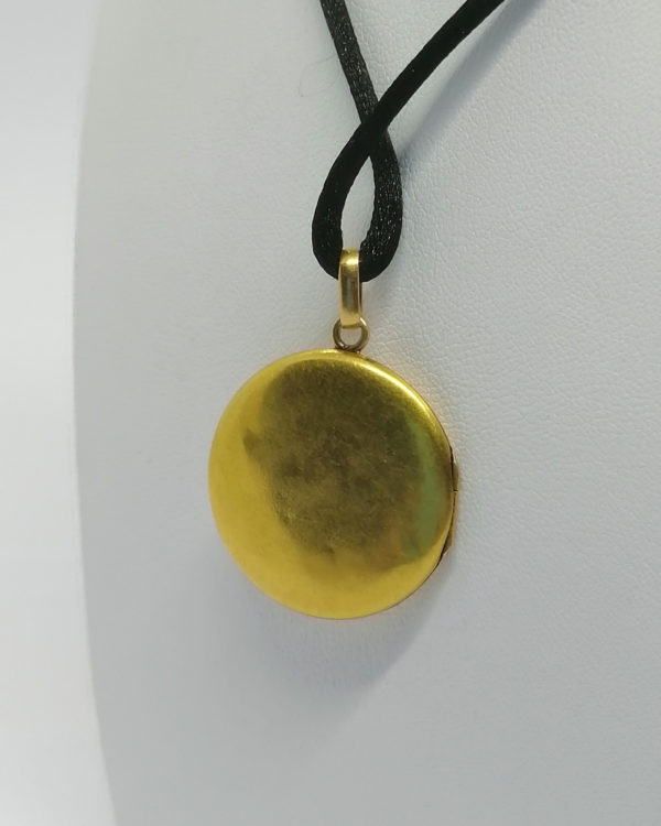 Pendentif, cassolette en or bicolore, motif végétal, Art Nouveau, vers 1900. – Image 5