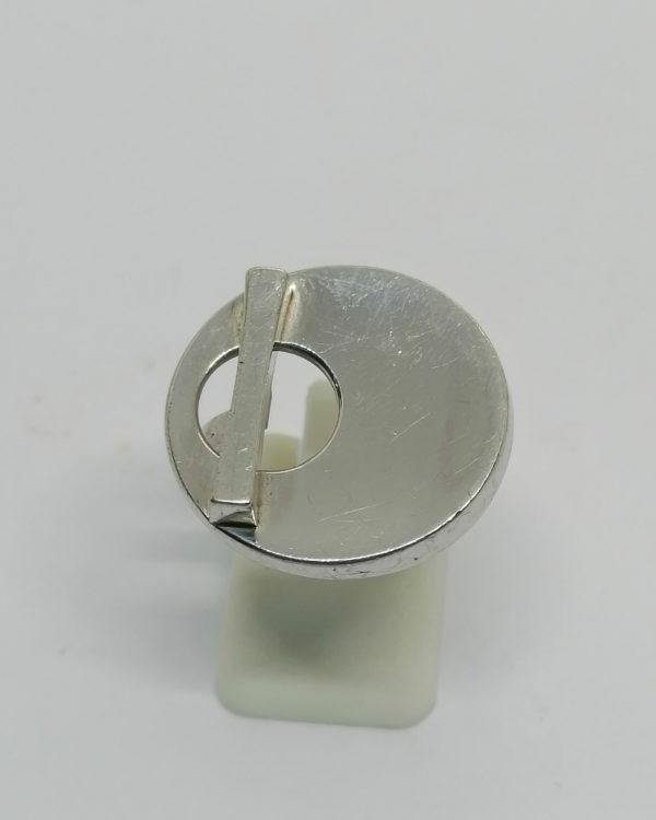 Bague argent, cercle ajouré d'un plus petit cercle, marque Kenzo.