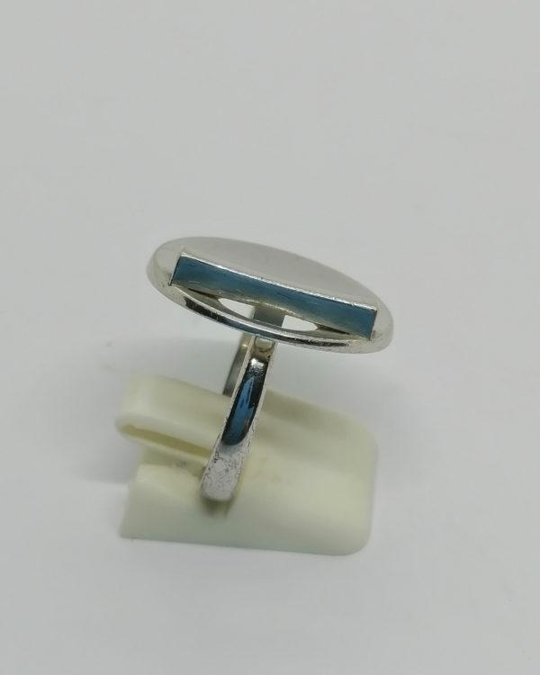Bague argent, cercle ajouré d'un plus petit cercle, marque Kenzo. – Image 2