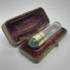 Flacon à sels ou de pâmoison, en argent/vermeil, cabochon de pierre naturelle, 1920-25. – Image 4