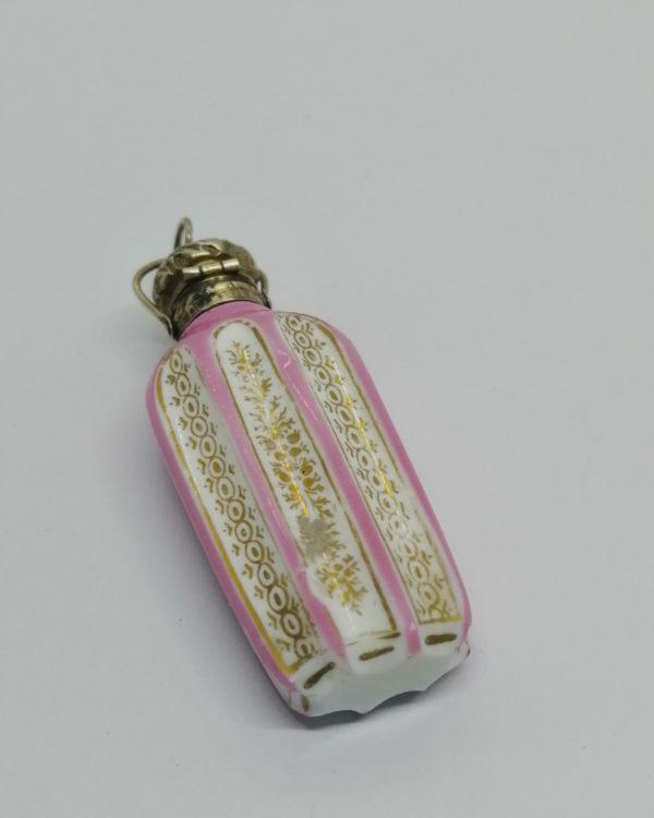 Flacon à sels ou de pâmoison, argent/vermeil et opaline peinte, Napoléon III. – Image 4