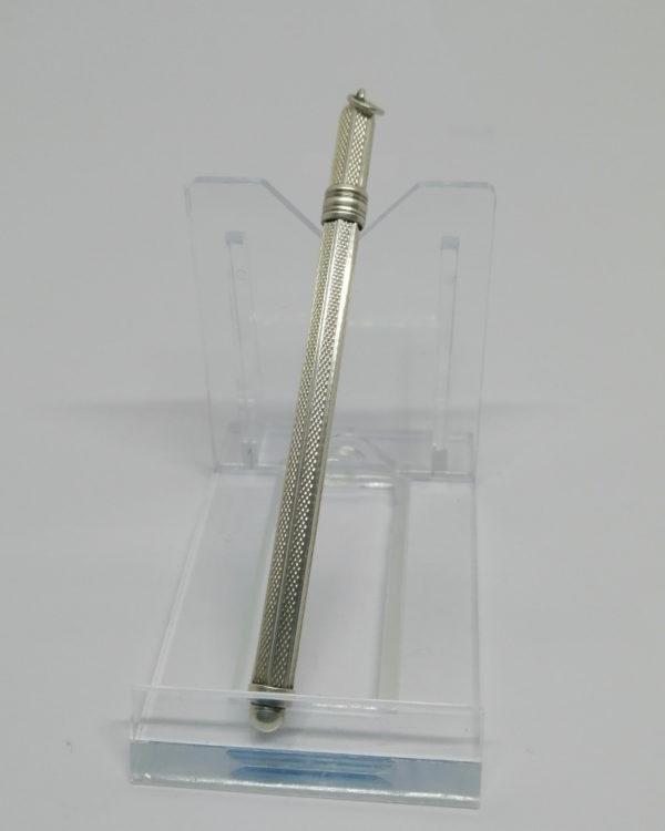 Touilleur, débulleur ou moser à champagne, argent massif, Art Déco.
