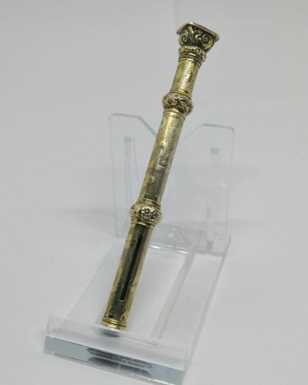 Porte-plume et sceau, argent/vermeil, vers 1900, Art Nouveau. – Image 3