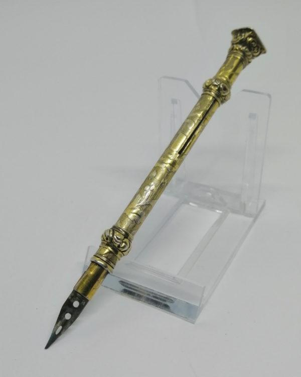 Porte-plume et sceau, argent/vermeil, vers 1900, Art Nouveau. – Image 4