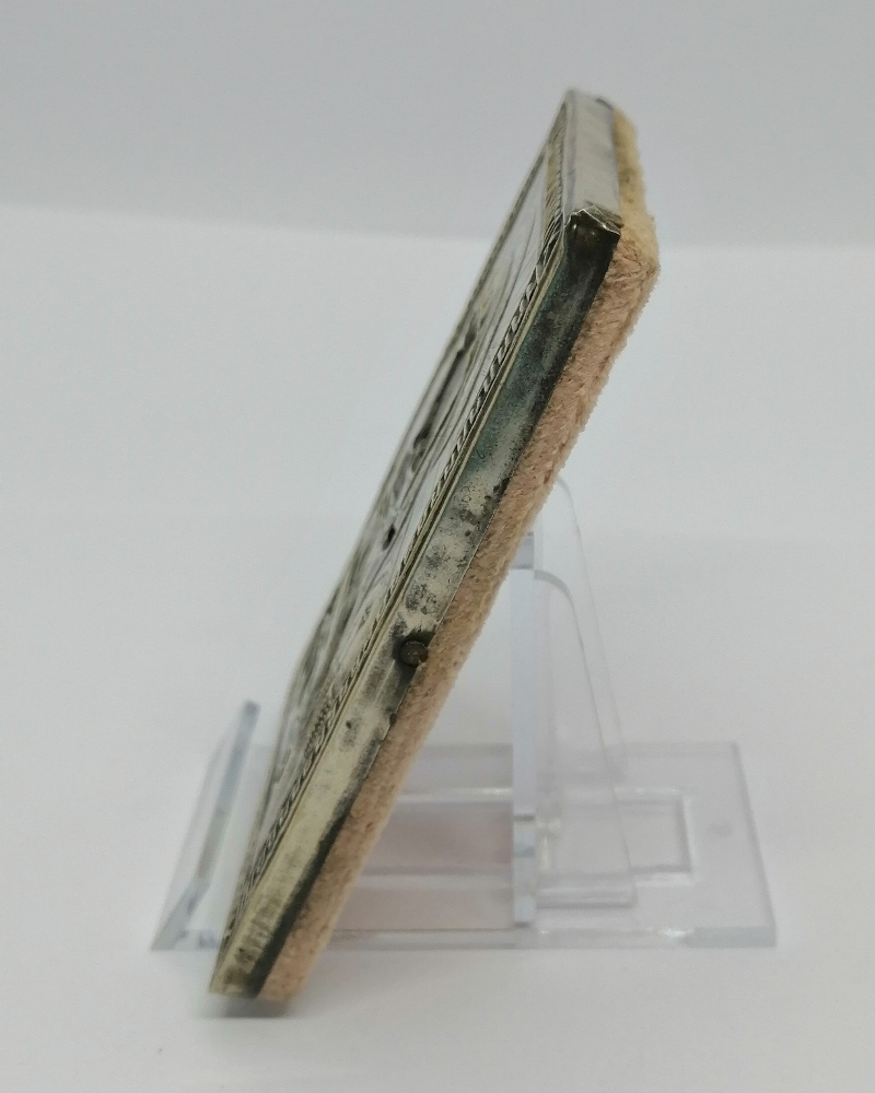 Petite icone Russe, en argent massif et peinte, 1890. – Image 2