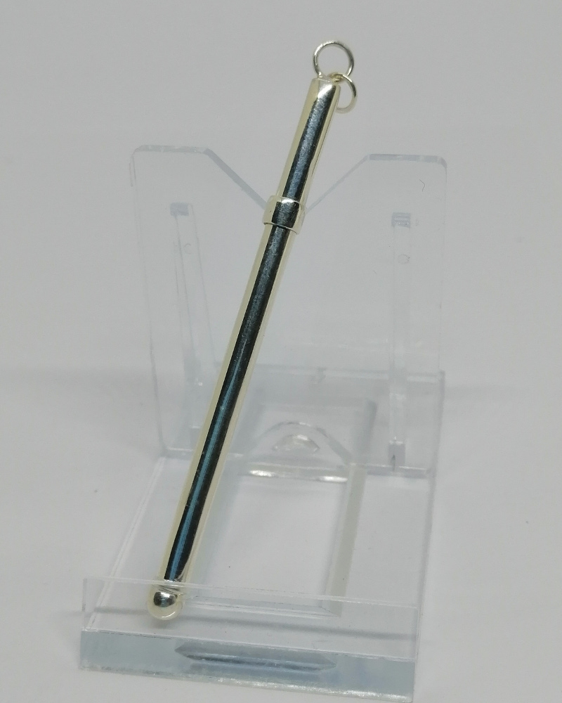 Touilleur, Moser ou débulleur à champagne, argent massif.