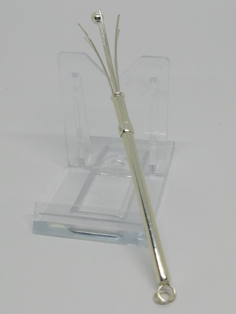 Touilleur, Moser ou débulleur à champagne, argent massif. – Image 2